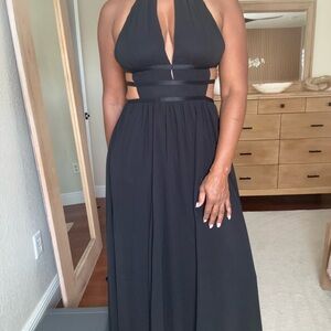 Express Black Backless Maxi Dress